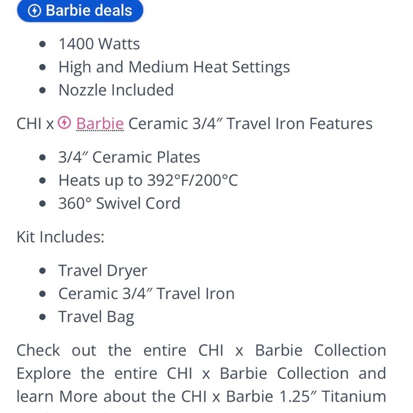CHIxBarbie Limited Edition Malibu 50th Anniversary Barbie On-The-Go Travel Kit main image 4